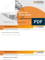 Research Methodology - 2.5 Components of Research Problem