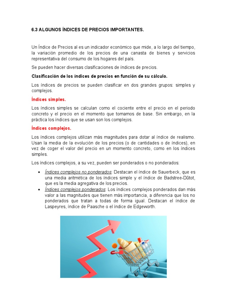Índices de Precios: Tipos y Ejemplos | PDF | Producto Interno Bruto ...