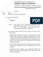 Surat Pelayanan Perekaman KTP-el Pemula