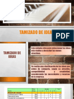 Tamizado de Ideas y Costo Beneficio