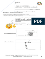 Guía - Refuerzo 5° Multiplicación - División y Problemas.