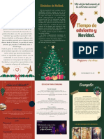 Cream Red Green Friendly Geometric Business Christmas Brochure