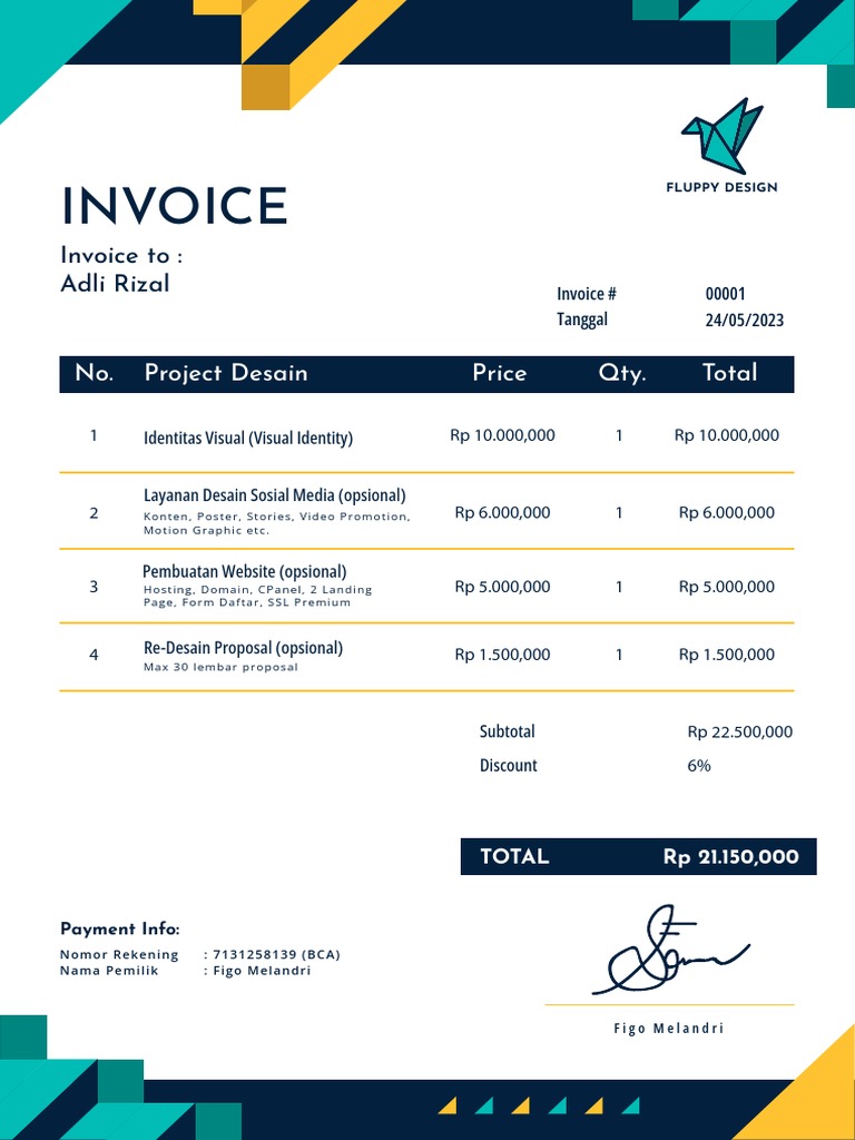 Invoice for Design Services | PDF