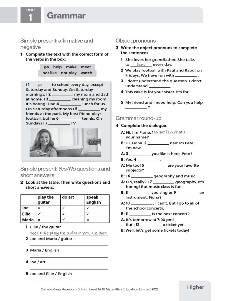 Simple Present Grammar Exercises | PDF | English Language | Languages