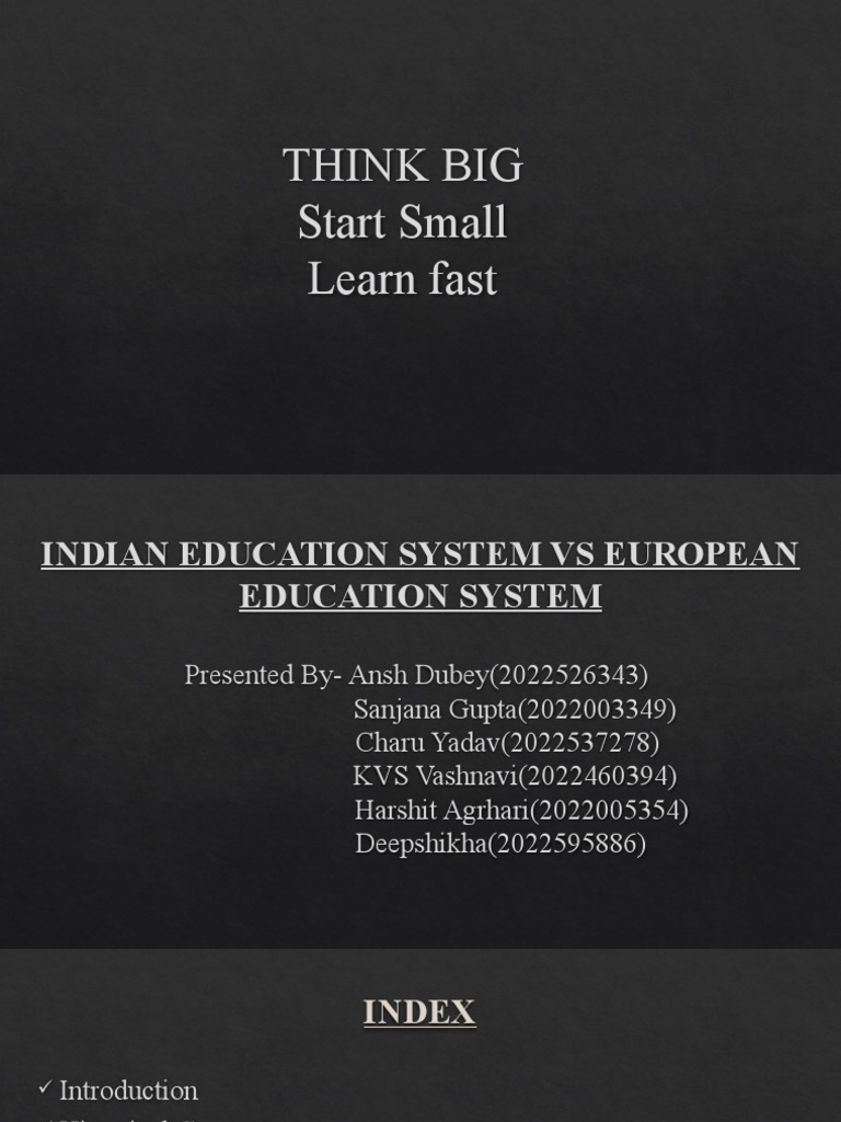 European Education Vs Indian Education | PDF | Cognition | Cognitive