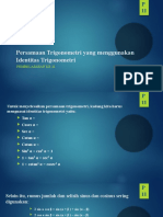 Persamaan Trigonometri Yang Menggunakan Identitas Trigonometri