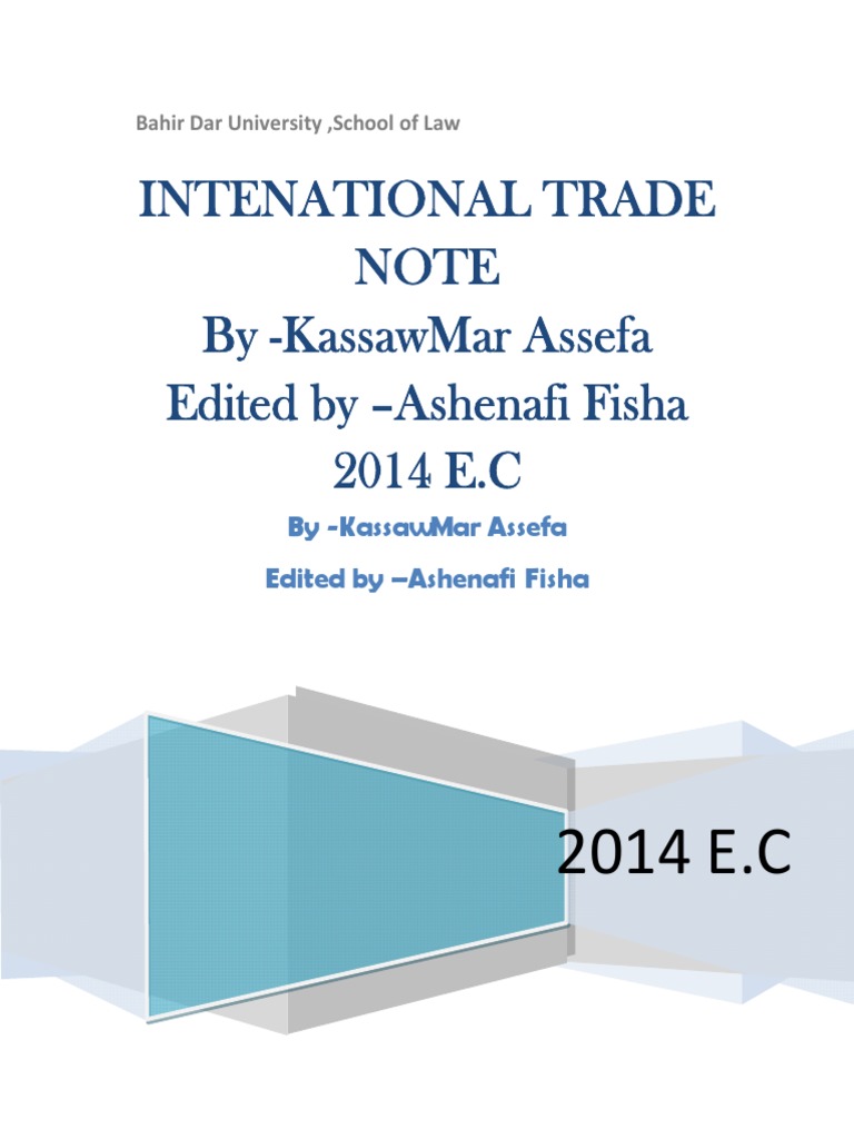 Overview of International Trade Law | PDF | World Trade Organization ...