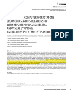 Shahwan 2021. Evaluation of Computer Workstations Ergonomics and Its Relationship With Reported Musculoskeletal and Visual Symptoms Among University Employees in Jordan