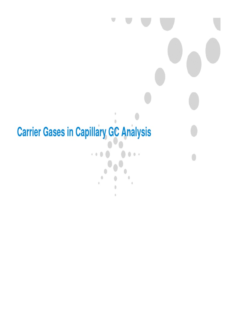 Carrier Gas PDF Gas Chromatography Gases