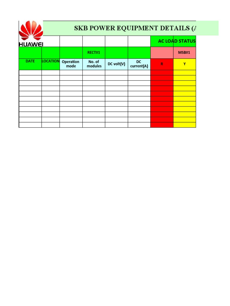 Rectifier Check List Every Month PDF