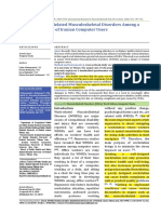 Mohammadi 202. Work-Related Musculoskeletal Disorders Among A Iranian Computer Users