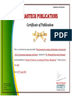 Certificate of Publication - Dr. Thimmaiah Bayavanda Chinnappa