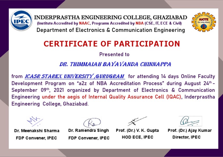 ICASR Faculty Development Program Certificate | PDF