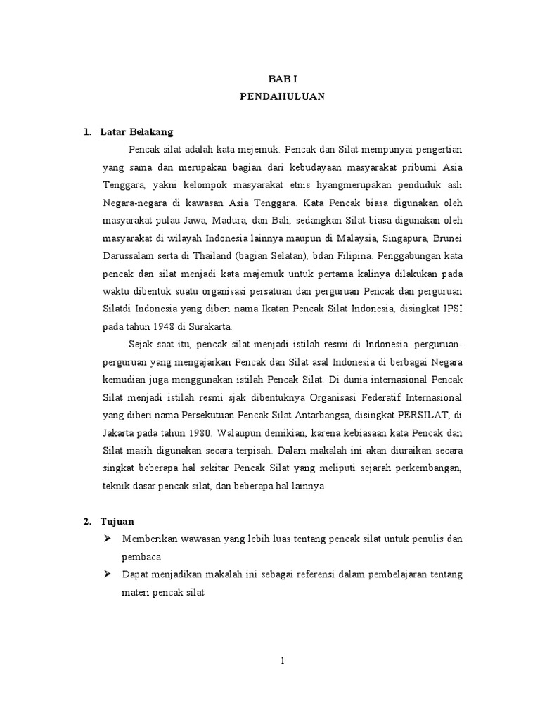 Makalah Pencak Silat | PDF