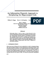 NIPS 1992 An Information Theoretic Approach To Deciphering The Hippocampal Code Paper