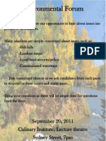 Environmental Forum Poster
