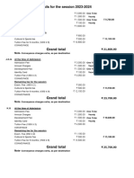 Grand Total: Fee Details For The Session 2023-2024