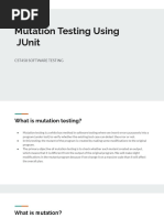 Mutation Testing Using JUnit