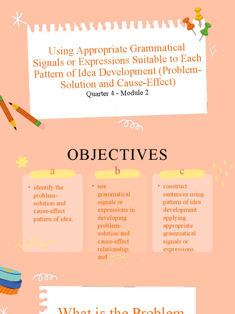 Problem Solution and Cause Effect | PDF | Human Communication | Linguistics