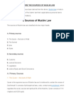 Sources of Mohammedan Law