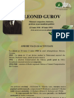Leonid Gurov: Minunat Compozitor, Folclorist, Profesor Și Personalitate Publică