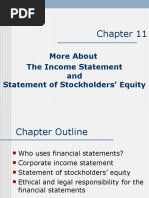 More About The Income Statement and Statement of Stockholders' Equity Chapter 11