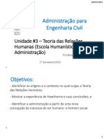 Unidade 3 - Teoria Das Relações Humanas