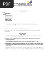 Handout - Topic 4 - Interactions of Large-Scale and Classroom Assessment