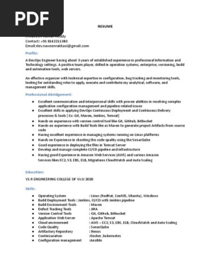 devops resume
