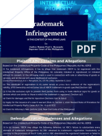 Trademark Infringement: Justice Ramon Paul L. Hernando Supreme Court of The Philippines