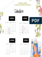 Calendario Encontros de Mindfulness