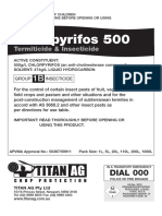 Chlorpyrifos 500 Label