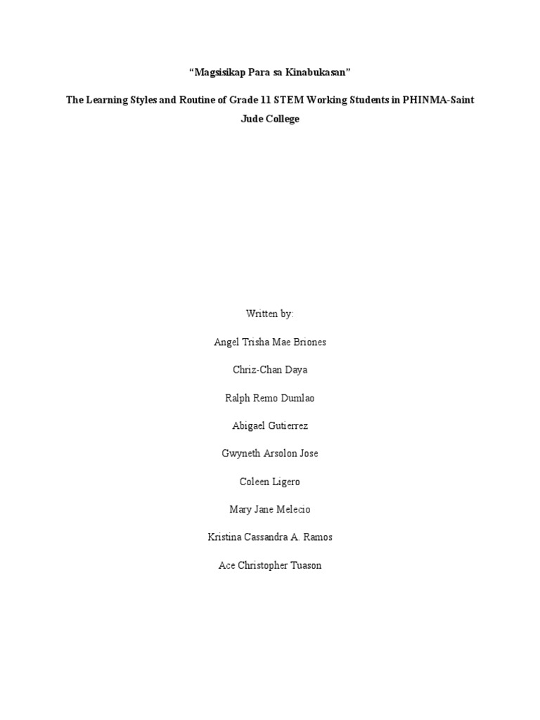Learning Styles of Working Students | PDF | Learning Styles | Methodology