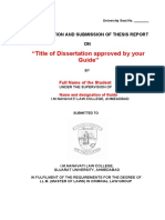 Dissertation Title Specimen I.M.Nanavati Law College