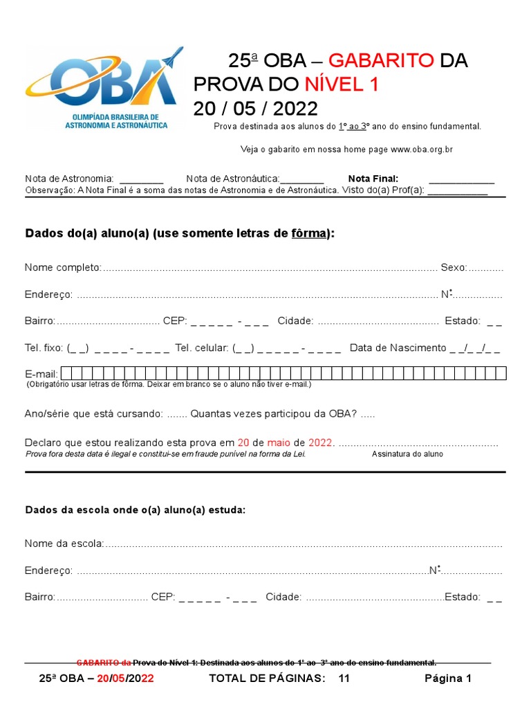 Questoes Da OBA | PDF