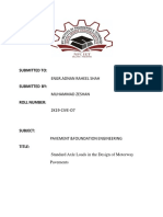 Standard Axle Loads in The Design of Motorway Pavements ZESHAN