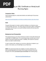 Installing An SSL Certificate On AlmaLinux9 Running Nginx