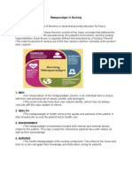 Metaparadigm in Nursing