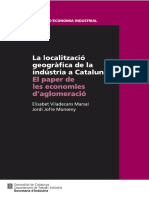 La Localització Geogràfica de La Indústria A Catalunya, El Paper de Les Economies D'aglomeració