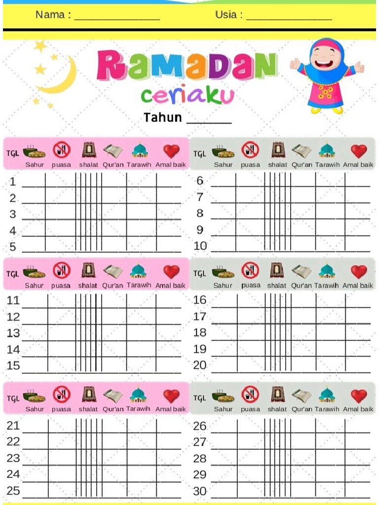 Mutabaah Ramadhan | PDF