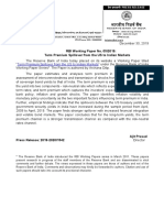 RBI Working Paper No. 05/2019: Term Premium Spillover From The US To Indian Markets