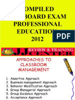 Com. Pre Board Exam in Prof Ed. 2012