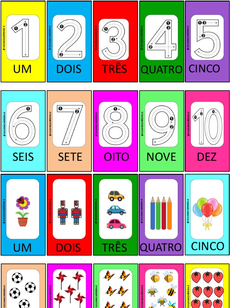 Números de 1 a 10 por Juliana Carreira | PDF