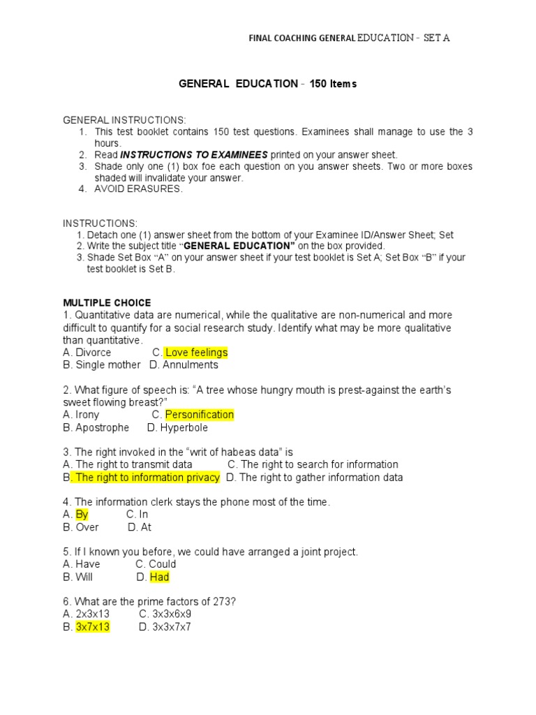 Final Coaching Gen Ed 2023 Set A 1 Pdf