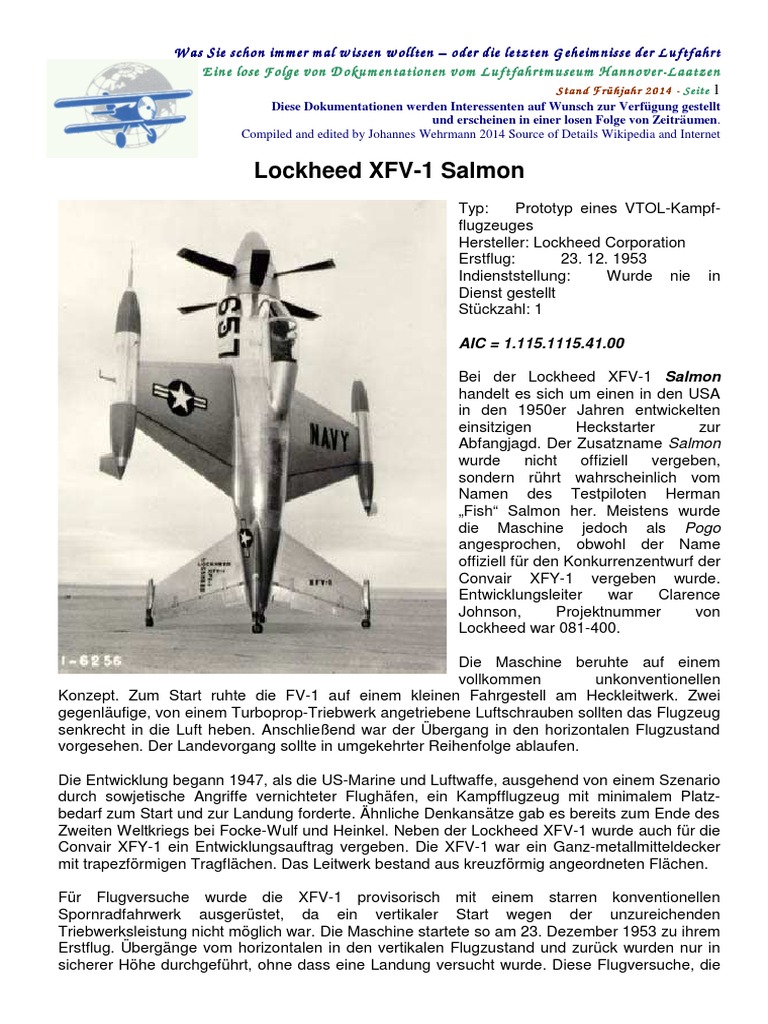 Lockheed XFV 1 | PDF
