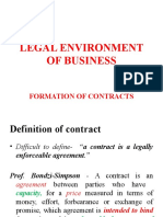 Formation of Contracts Legal Env-1