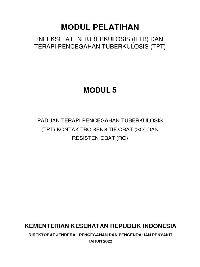 V1 - Narasumber - Modul 5 Pemberian Terapi Pencegahan TBC OK | PDF