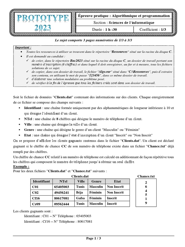 Prototype Algo 2023 | PDF