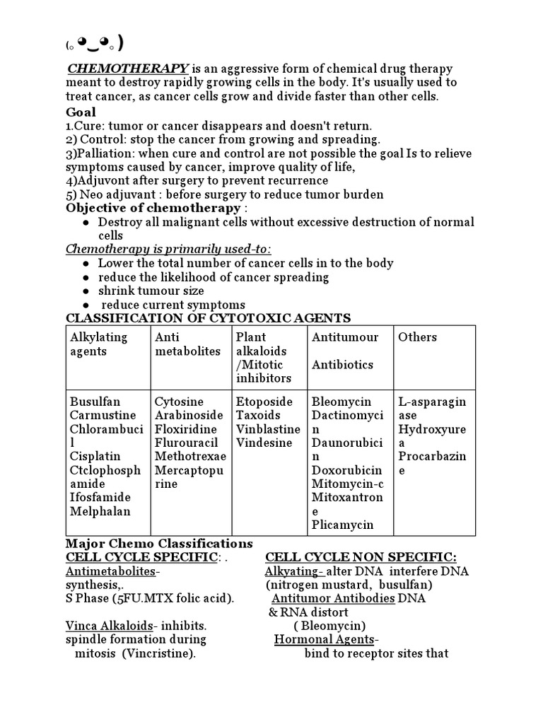 Chemotherapy PDF Chemotherapy Intravenous Therapy