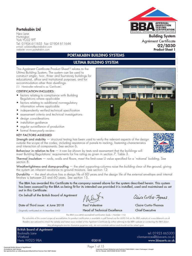 Portakabin 02 S030 Pdf Framing Construction Ceiling